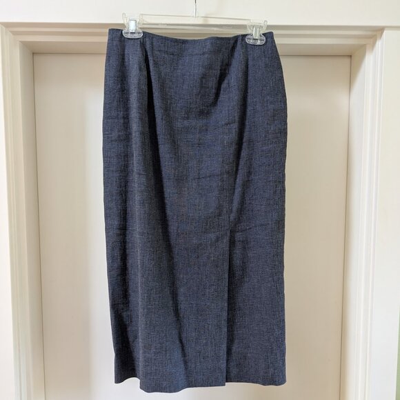 Dana Buchman Suit Skirt Great Fit Denim-blue sz 10 Perfect Condition, bonus top - Picture 5 of 14